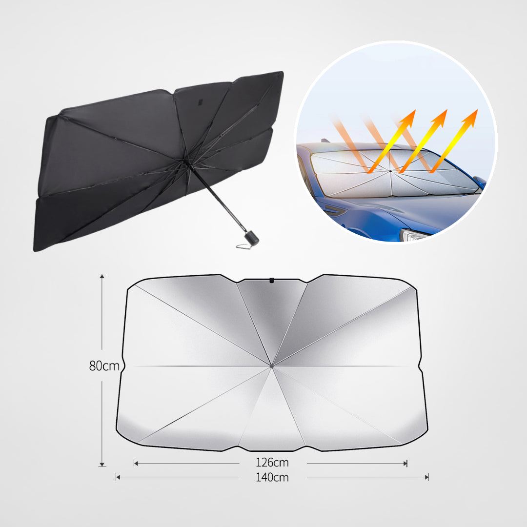 Darkbrella™ - Paraply til bilens forrude som beskytter mod solen