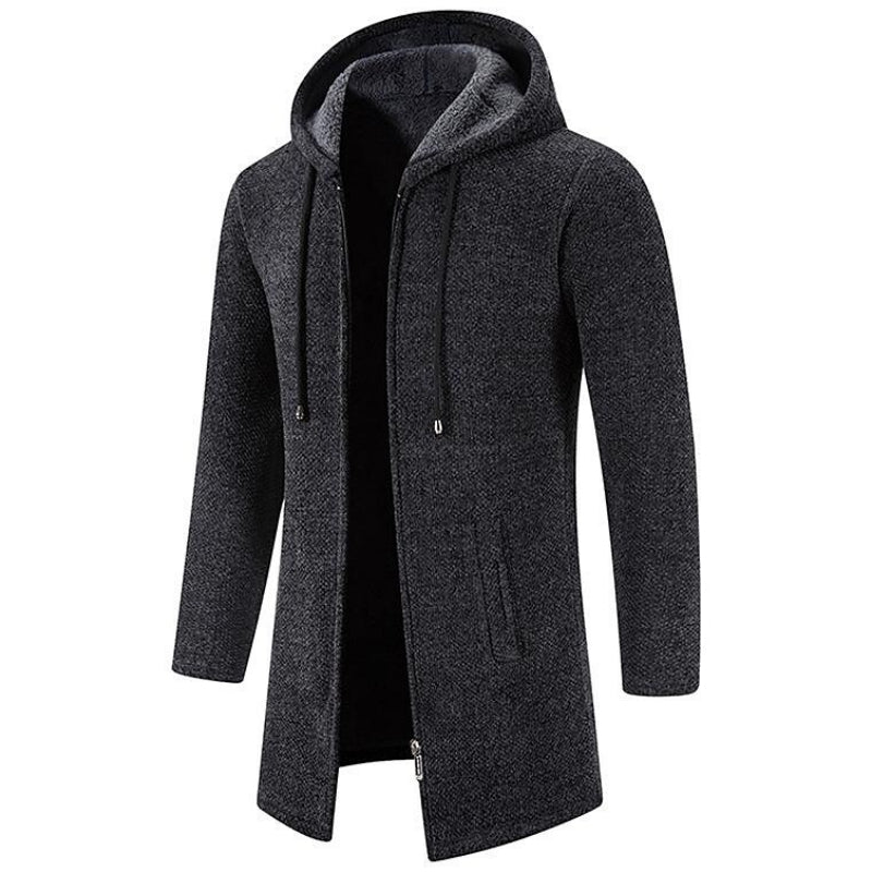 Herre Mid-Length Hættetrøje Cardigan